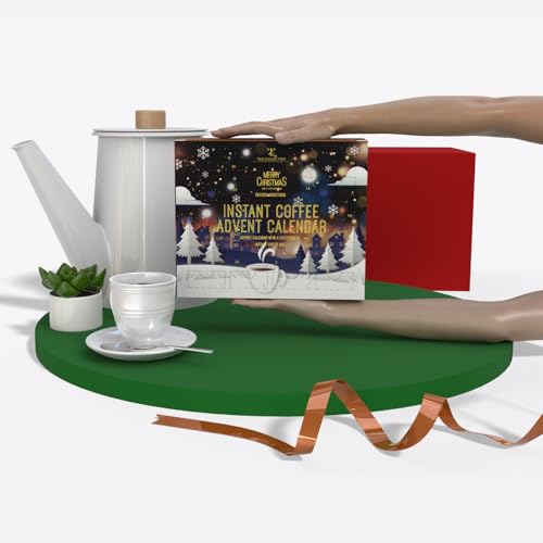 تقويم قهوة لعام 2025 يحتوي على 24 كيس قهوة بنكهات متنوعة مغلفة بشكل فردي لتجربة جديدة كل يوم مناسب كهدية طعام مميزة لعشاق القهوة في موسم الأعياد ولعيد الميلاد للرجال والنساء