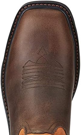 Ariat Mens Groundbreaker Wide Square Toe Steel Toe Work Boot Brown/Ember 7.5 Wide | Image 3