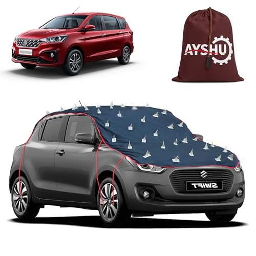 Image of AYSHU Water-Resistant Spike Car Cover for Maruti Suzuki Ertiga - Protects from Dogs, Monkeys, Dust, Sunlight & UV - Full Roof Universal Fit