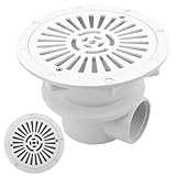 AwnsIMfreien Copertura dello Scarico della Piscina, Scarico del Pavimento della Piscina, Copertura Principale in plastica con Ingresso da 1, 5 Pollici, Accessori efficienti per Piscine