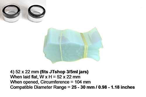 4) 52 x 22 mm Clear Plastic PERFORATED Shrink Band for Jar/Bottle Cap Fits (25-30) mm Diameter - VARIOUS SIZES - Pack of 250 - Image 2