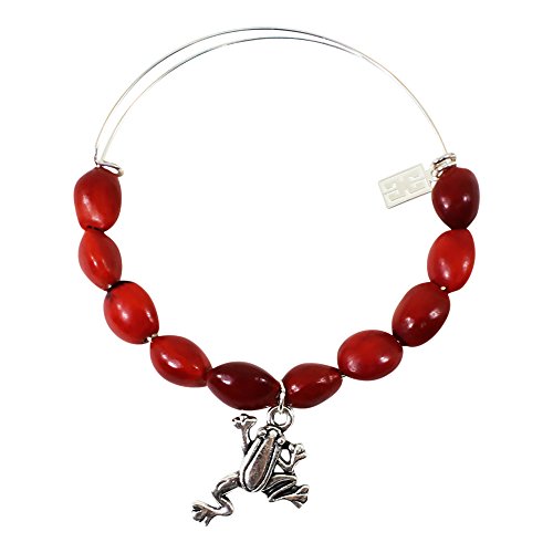 Image of EVELYN BROOKS Adjustable Bangle Bracelet (Multiple Charm Styles) for Women-w /Meaningful Good Luck Seed Beads - Handmade Jewelry | Great Gifts for Teen Girl Gifts & Great Addition to Girls Jewelry