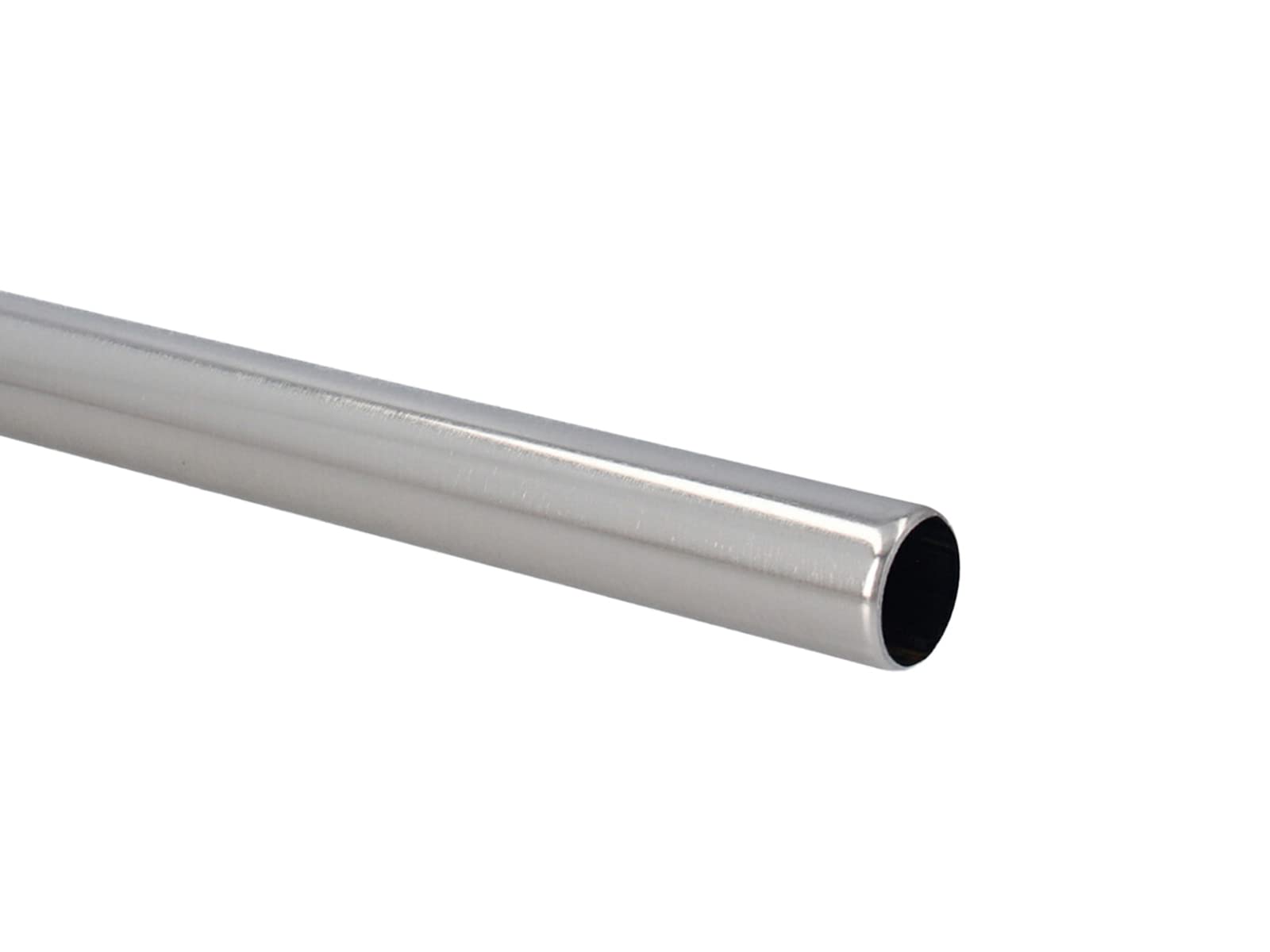 Sento Kit Bastone per Tende in Metallo 25/19mm Acciaio Inox Montaggio a Soffitto 200 cm ILUSION