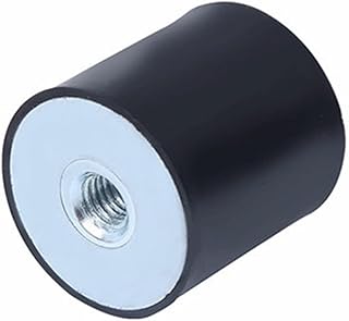 GTPBAO Stud Bushing 1 PCS M6 Dia 15/20/25/30mm Rubber Mounts, Thread Female Vibration Isolator Replace Anti Vibration Pad Flat Silent Base Block Threaded Isolator (Color : 1PC, Size : M6 D25xH20)