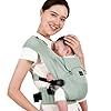 Bebamour Knit Baby Carrier,Cozy and Lightweight Carrier for 4-24 Months,Ergonomic Baby Carrier with Head Hood (Green) #1