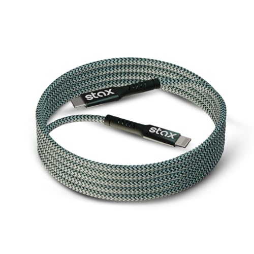 Image of STAX Charging Cable C to Lighting Type Fast Charging 28w | Extra Long | Auto Power Cut Off | Nylon Braided