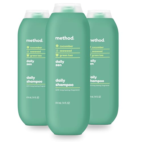 Image of Method Daily Zen Shampoo - Daily Clean for All Hair Types, Softens and Nourishes Hair, Color Safe - Sulfate Free - 14 oz, Pack of 3