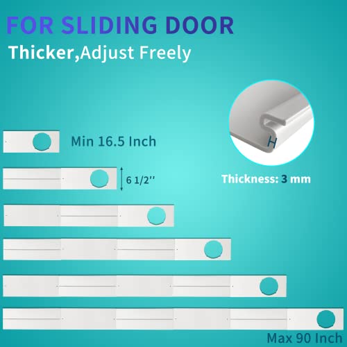 Image of JEACENT Portable Air Conditioner Sliding Door AC Vent Kit, Universal Adjustable PVC Balcony Seal Kit Plates Up to 90 Inches, For 5.1 inch and 5.9 inch Diameter Portable AC Exhaust Hose