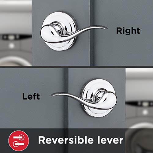 Image of Kwikset Tustin Hall /Closet Lever in Polished Chrome (Pack of 2)