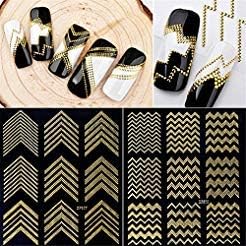 3 sheet Holo Nail Art Stickers Ultra Thin Laser Sticker Silver Stripe Line Nail Strip Tape DIY Foil Decals Nail Art Tips
