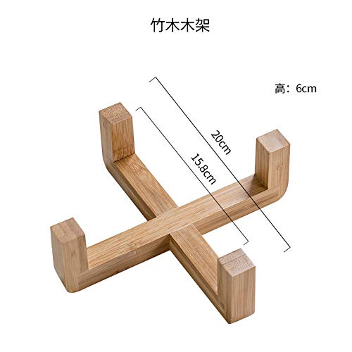 GENETIC Simple tazón de cerámica Gato Recipiente para Perros tazón Comida para Gatos Fanpen estantes de Madera