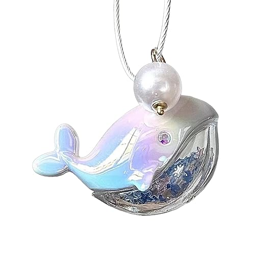 Whale Keychain for Backpack, Fun Animal Doll Pendant Keyring for Purse and Car Keys, 1.57x1.18 Inch Cute Accessory Charm