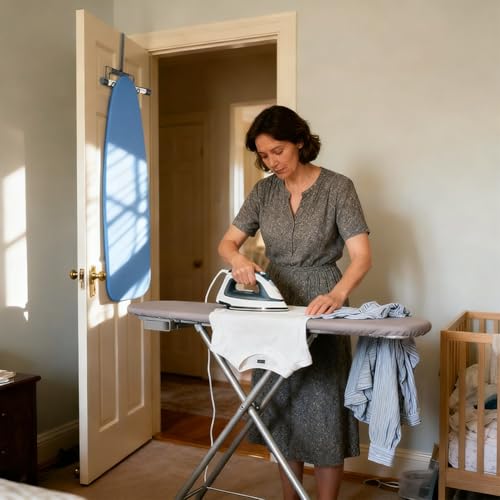 Ironing Board Holder Wall Mount/Over The Door, Ironing Board Hanger Load Capacity 22 lb, Y T Leg Heavy Duty Iron Boar-d Holder Hook with Removable Hook for Laundry Room
