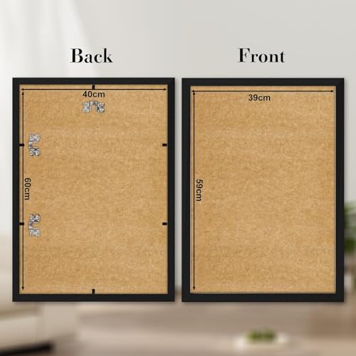 RUN HELIX 2 Pack Bilderrahmen 40x60, 40x60cm Bilderrahmen Weiß, Aufhängbar, Posterrahmen für Wohnzimmer, Schlafzimmer, Arbeitszimmer – Ansicht 2