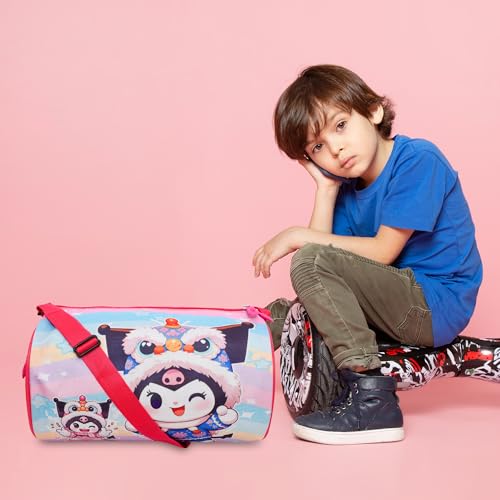 Image of Stylbase Multicolor Polyester Kids Duffle Travel Bag for Travelling Gym, Dance, Swimming, Picnic, Sports, Traveling Bag for Boys & Girls Duffle Bag (Kuromi, 18 /)