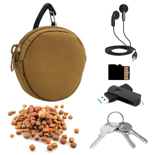 2 Stück Tragbar Futterbeutel Hundetraining Klein, Hunde Leckerlitasche, Pet Walking Bag für Hund und Katze, Wiederverwendbar für Reisen, Spaziergang Haustiere, Kann Münzen, Schlüssel