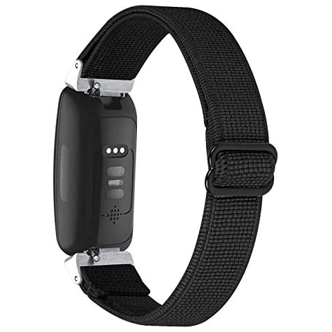 TRISTRAPS Compatible with Fitbit Inspire HR/Fitbit Inspire 2 Nylon Replacement Watch Straps Soft Elastic Breathable Sport Wristbands for Men/Women,Black/Leopard/Apricot etc Cover