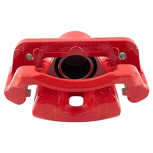 Image of TRQ Front Right Brake Caliper w /Bracket Performance Red Passenger Side | For 2003-2008 Honda Pilot