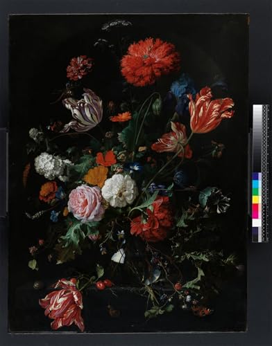 Graffiti impression toile fleurs dans un vase art mural moderne
