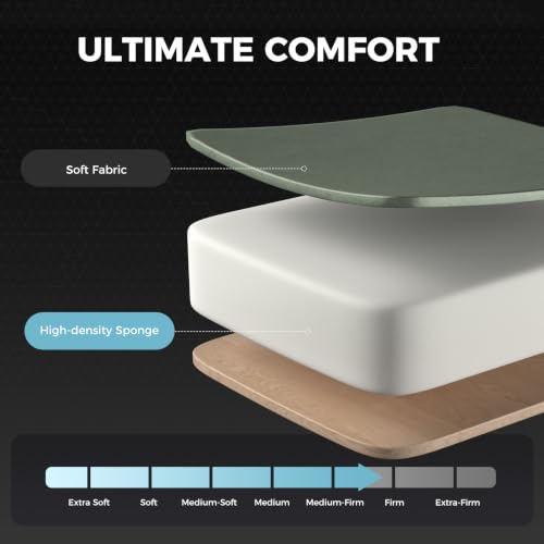 Image of GTPLAYER Gaming Chair, Computer Chair with Footrest and Lumbar Support, Height Adjustable Game Chair with 360-Swivel Seat and Headrest and for Office or Gaming (Green, Fabric)