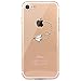 JAHOLAN iPhone 7 Case, iPhone 8 Case Amusing Whimsical Design Clear Bumper TPU Soft Case Rubber Silicone Cover for iPhone 7 iPhone 8 - Paper Airplane