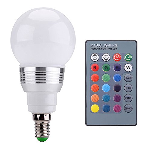 Zogin 3W E14 RGB Lampadina LED Bulbo 16 Colori Variabile con Telecomando IR