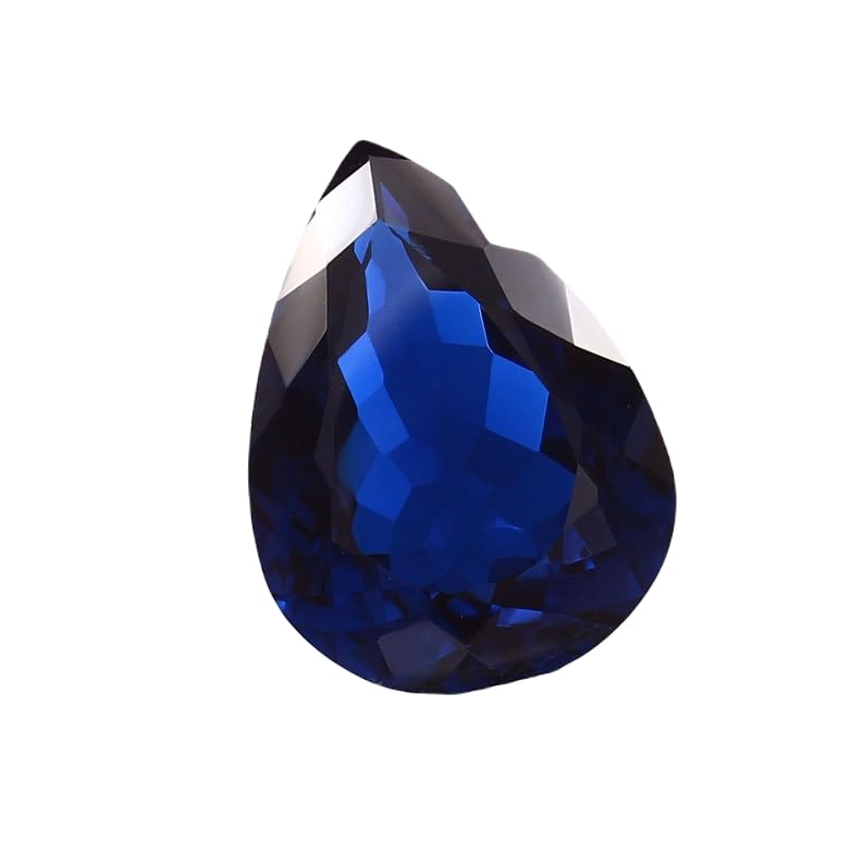 Saphir bleu bleuet naturel 20x15mm en poire facettée pour création haute joaillerie