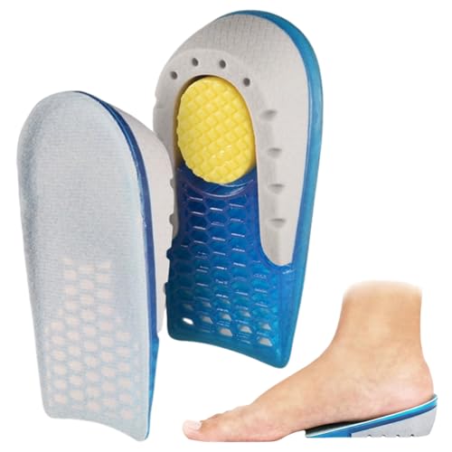 ZZHBOO 1 Par Plantillas Para Aumentar La Estatura, Plantillas De Gel Silicone Para Aumento De Altura, Diseño Antideslizante Y Transpirable, Soporte Para Pies Y Talones