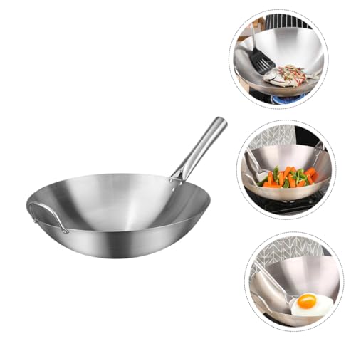 Wok antiadherente de acero inoxidable PRETYZOOM 2 lb miniatura 2