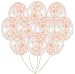 Rose Gold 18-inch Confetti Balloon Set | 10 Premium Quality Packs Elegant, Colorful Latex Party Balloons for Decorations, Weddings, Birthdays, Baby Showers, Valentine Day, Proposal, New Year Eve