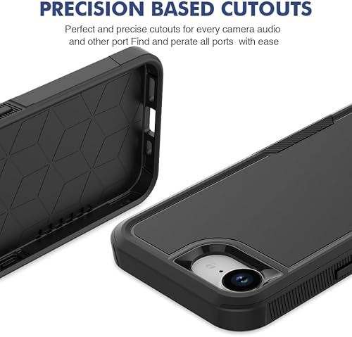 Image of Polycarbonate Full Body Case Cover Compatible with iPhone 17e | 16e (2025) (Black)