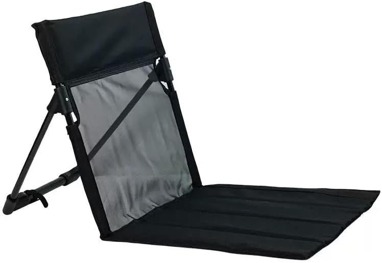 Respaldo plegable de malla transpirable, asiento de campamento de aleación de aluminio ultraligero con respaldo ventilado, silla portátil al aire