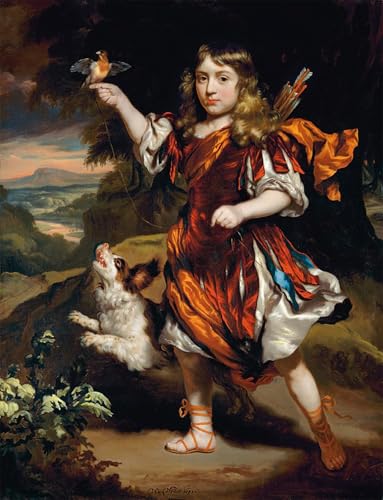 Affiche de Arts Nicolaes Maes Portrait Garçon en Daifilo Salon 60x90cm
