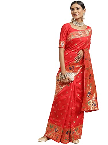 Image of AKHILAM Women's Embellished Sequins Georgette Saree With Unstitched Blouse Piece (PRAMID106 VP Parent)