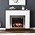 SEI Furniture Eastrington Industrial Electric Fireplace, New White/Dark Tobacco
