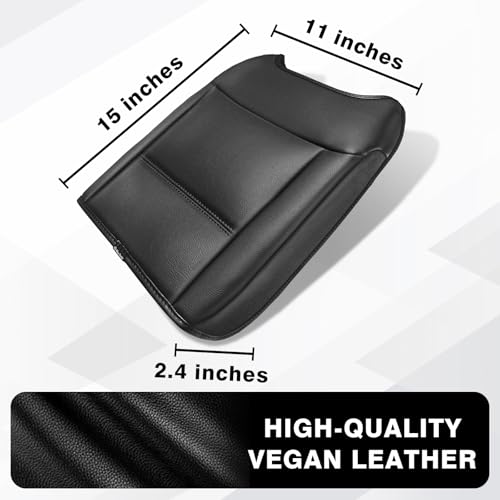 Muslogy Center Console Armrest Cover Fit for Ford F250 F350 F450 2023-2025 2026 Super Duty Accessories, Comfort Armrest Pad Console Lid Cushion Vegan Leather Regular Thick(Bucket Seat ONLY) by Muslogy - Image 2