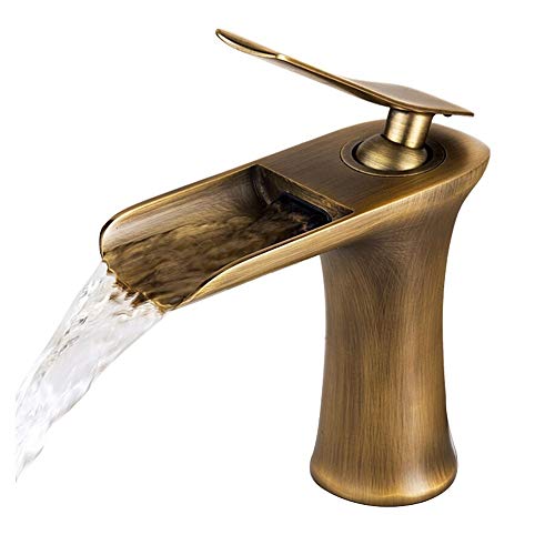 Mitigeur rétro robinet durable tout en cuivre antique cascade