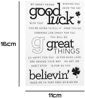 3 Sheets Friendly Phrases Silicone Clear Stamps Blessing Words Seal for Card Making DIY Scrapbooking Photo Album Decoration