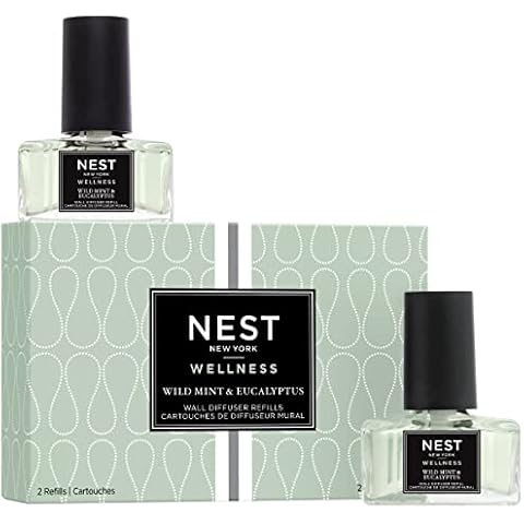 NEST Fragrances Wild Mint & Eucalyptus Wall Diffuser Refill, Set of 2 Cover