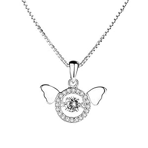 Ketting van 925 sterling zilver GLYP temperament, harthanger, engelsroefer, pompoenketting, verjaardagscadeau voor…