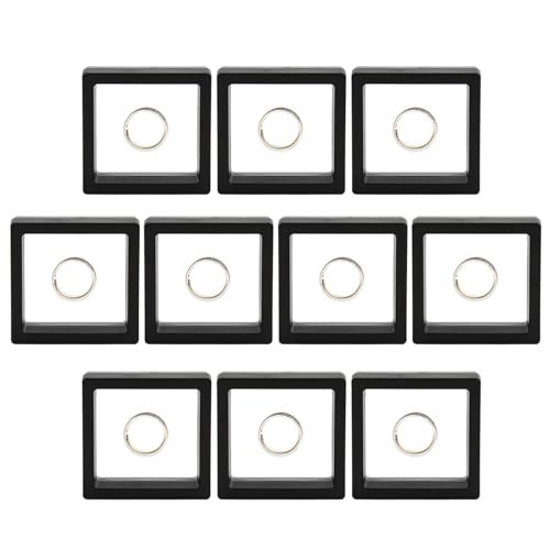 Expositor flotante de monedas, soporte de exhibición de muestras, marcos flotantes de fuerte protección para anillos, collares, pulseras, aretes, medallones AA, conchas, fósiles, minerales