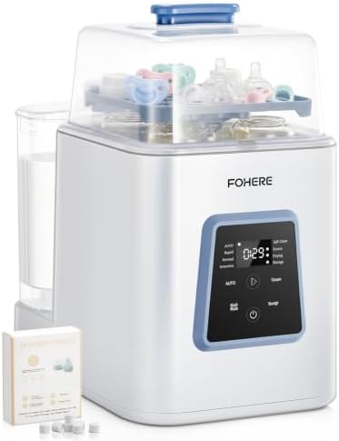 Babyflaschenreiniger Sterilisator Trockner, Babyflaschen Geschirrspüler Pro | 168h sterile Aufbewahrung, Flaschen, Pumpenteile und Babyartikel, Ersetzt das Spülen von Hand