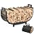GAVISCITY 30 Inch Firewood Rack Outdoor Indoor with Handle and Log Carrier Bag, Stable Metal Wood Rack Heavy Duty Log Holder for Fireplace Patio Deck, Rustproof Firewood Storage Organizer Tool, Black