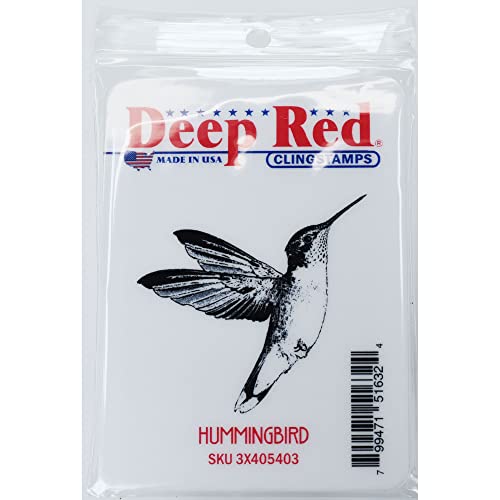 Deep Red Stamps Hummingbird Rubber Cling Stamp 2 x 1.75 inches