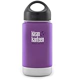 Klean Kanteen Wide Insulated Bottle with Stainless Loop Cup, Wild Grape, 12-Ounce