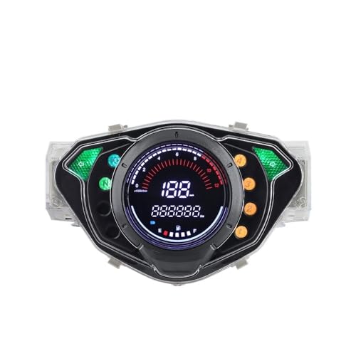 オートバイデジタルスピードメーター走行距離計モーター計器燃料レベルゲージ12000 RPMタコメーターダッシュボードホンダ用