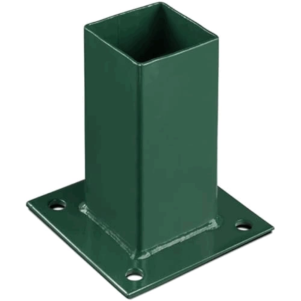 EASY CLOTURE Platine de Fixation 60 x 60 mm pour portillon grillagé Vert