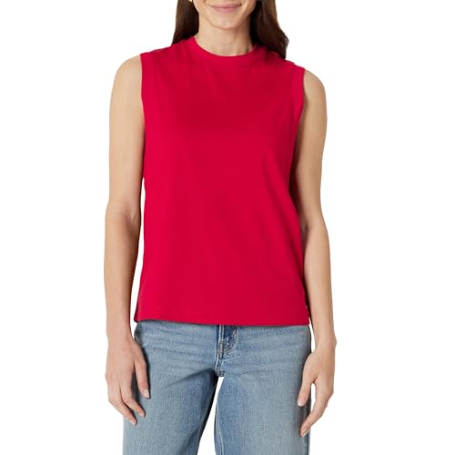 Image of Amazon Essentials Women's Relaxed-Fit Cotton Muscle Tee