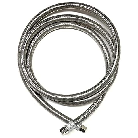 Shark Industrial 6 FT Stainless Steel Braided Ice Maker Hose with 1/4" Comp by 1/4" Comp Connection Cover