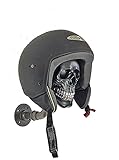 Handmade, Helmhalter Wand Skull Kopfhörerhalter Metall Biker Helm retro pipes Totenkopf Kopfhörerhalter